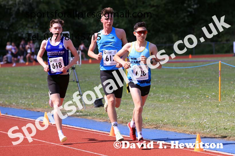 Senior mens and under-20s 5000 metres, 2025 North Eastern Track and Field Champs., Shildon, County Durham. Photo: David T. Hewitson/Sports for All Pics